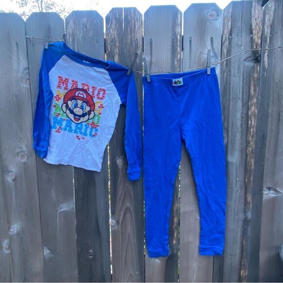 Super Mario Boys 4-Piece Cotton Pajama Set, Size 10 - Picture 9 of 11